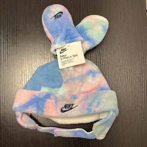 Nike Swoosh Fleece Cap & Mittens Set Infant